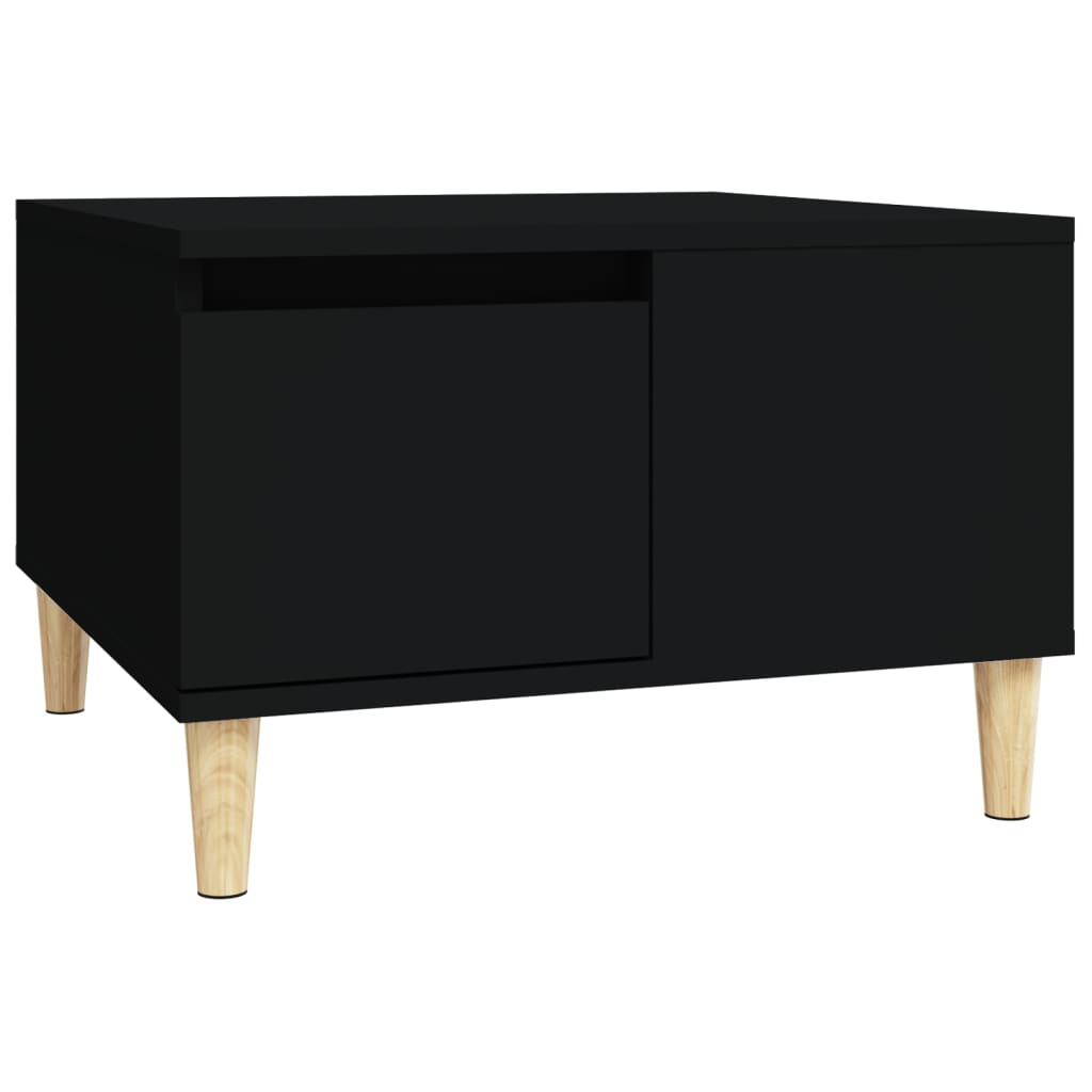 Table basse Noir 55x55x36,5 cm Bois d'ingénierie