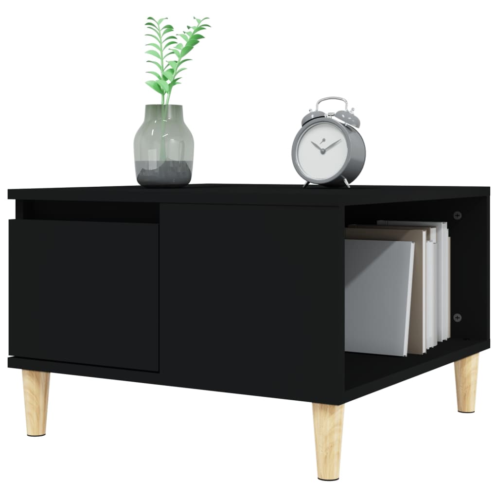 vidaXL Coffee Table Black 55x55x36.5 cm Engineered Wood