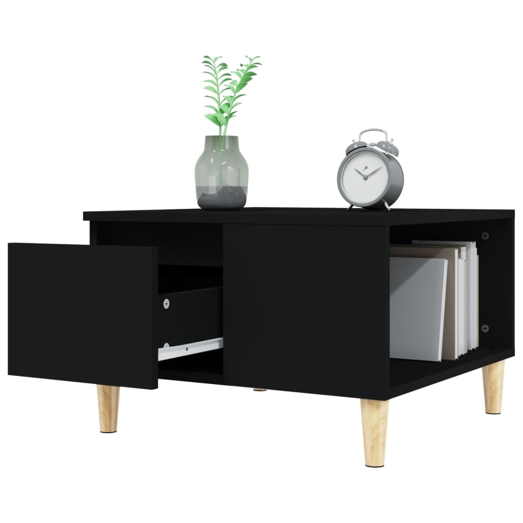 vidaXL Coffee Table Black 55x55x36.5 cm Engineered Wood