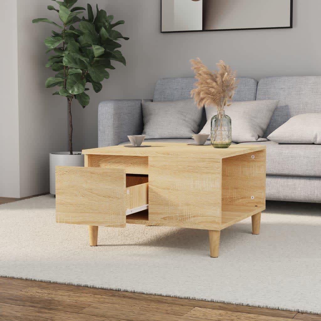 vidaXL Coffee Table Sonoma Oak 55x55x36.5 cm Engineered Wood