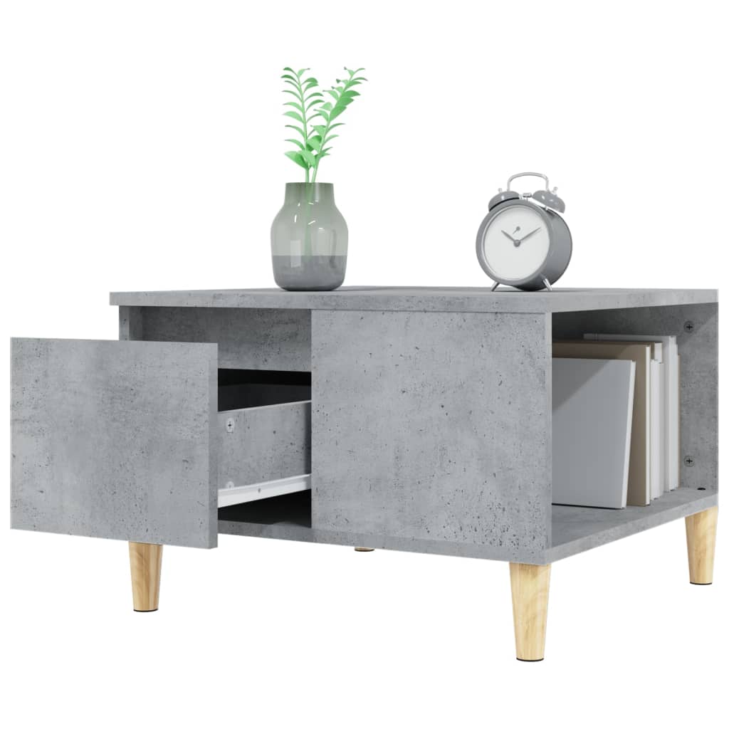 Table Basse Béton Gris 55x55x36,5 cm Bois D'ingénierie