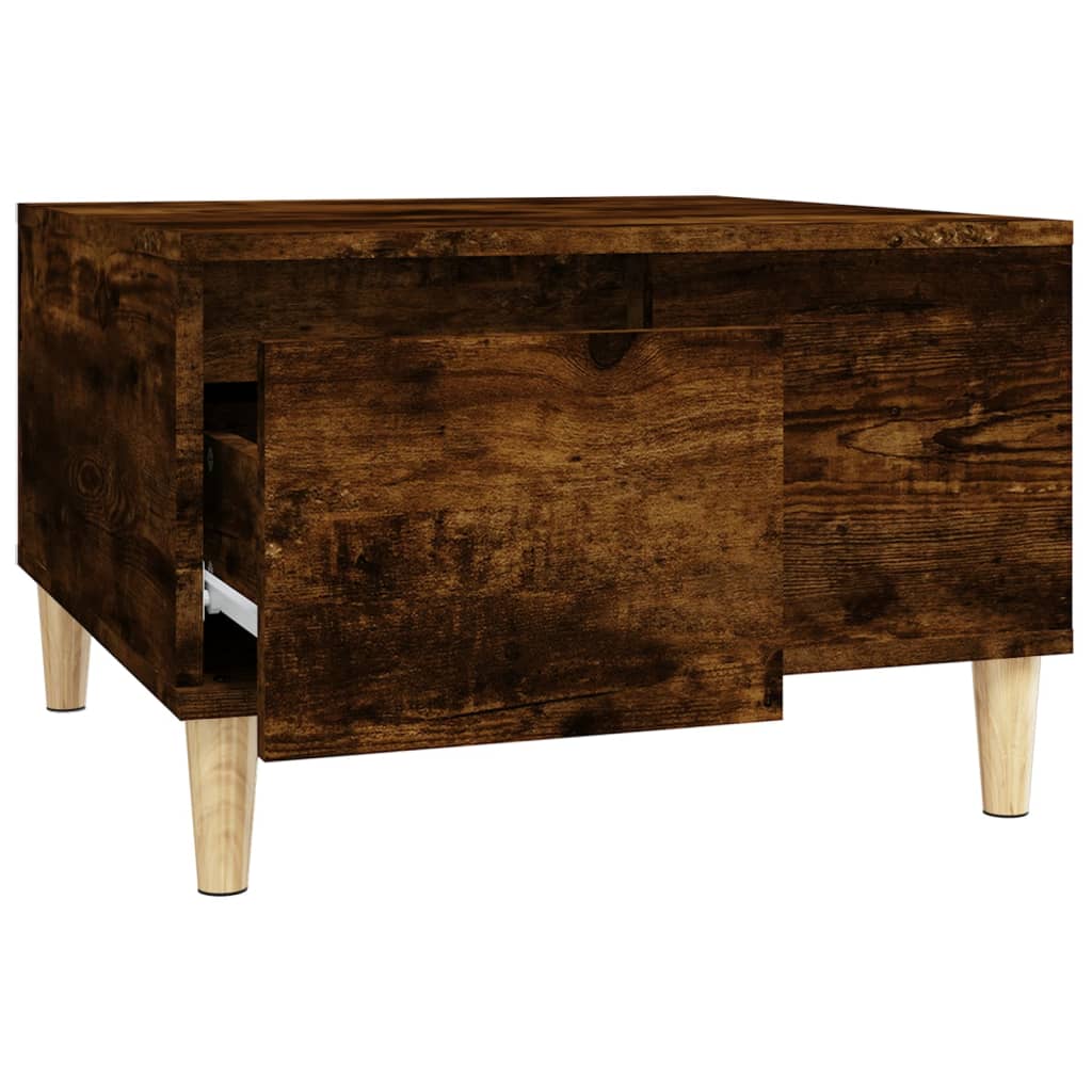 Table Basse Chêne Fumé 55x55x36,5 cm Bois D'ingénierie