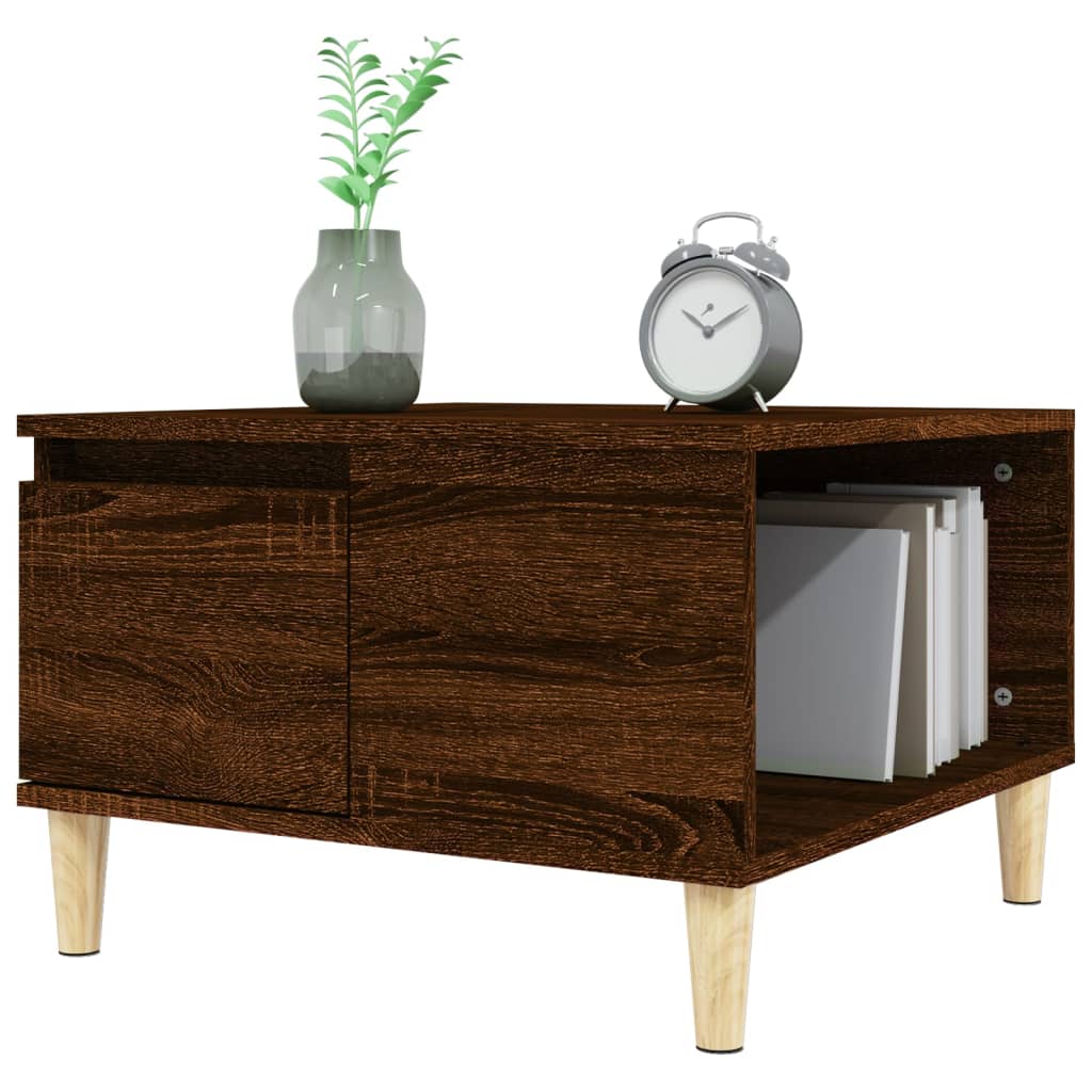 vidaXL Coffee Table Brown Oak 55x55x36.5 cm Engineered Wood