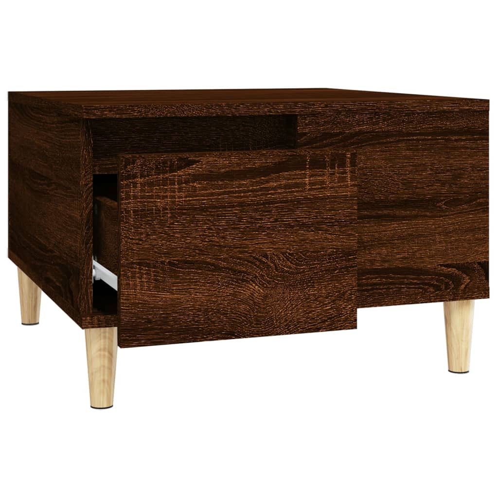 Table Basse Chêne Brun 55x55x36,5 cm Bois D'ingénierie