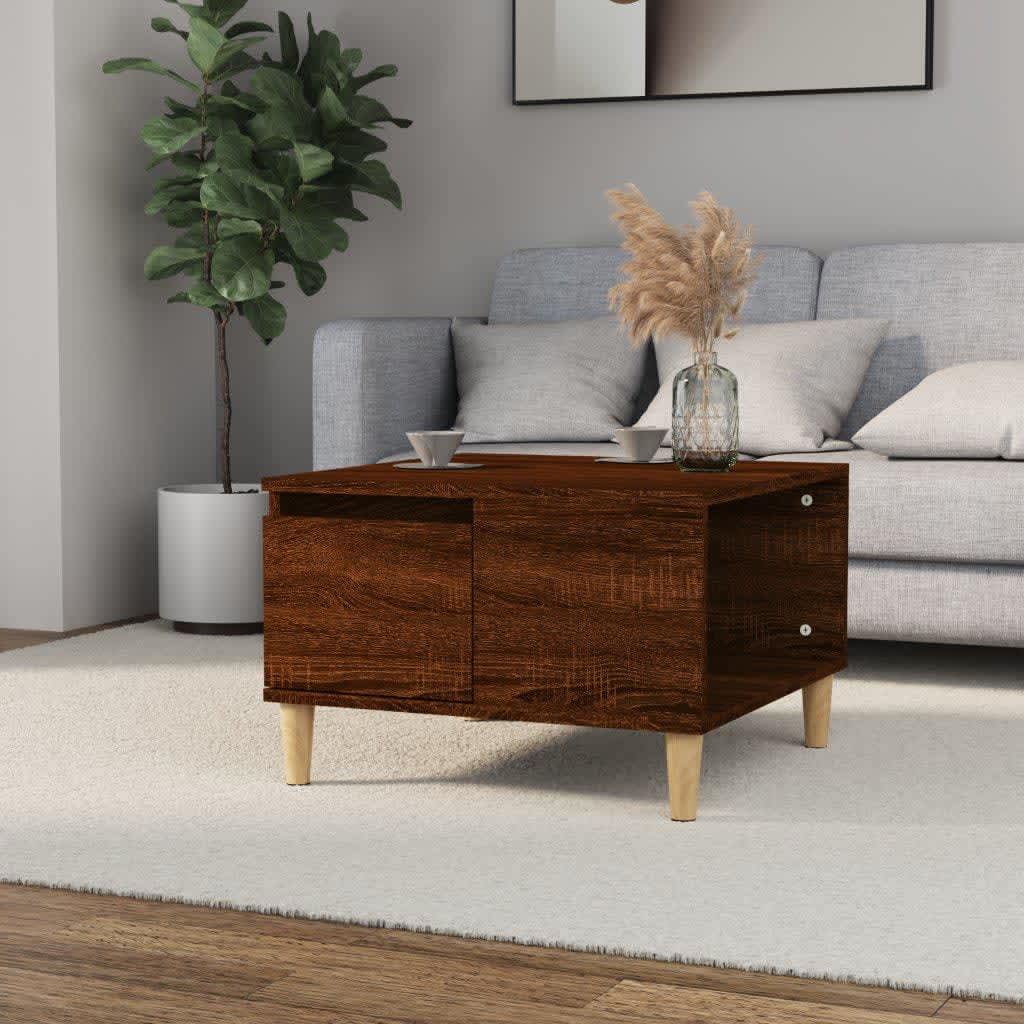 vidaXL Coffee Table Brown Oak 55x55x36.5 cm Engineered Wood