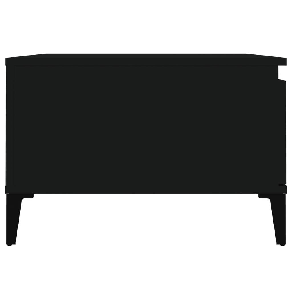 Table basse Noir 55x55x36,5 cm Bois d'ingénierie