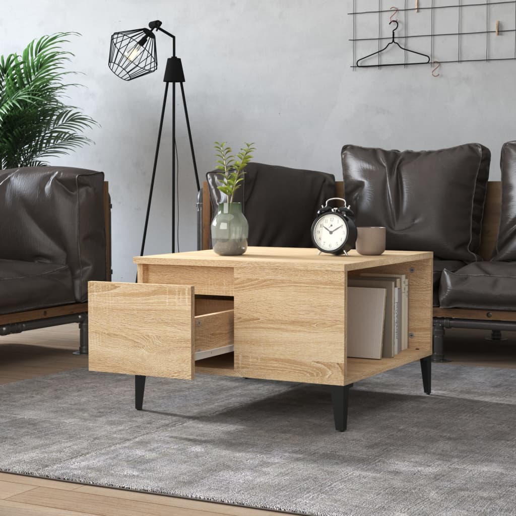 vidaXL Coffee Table Sonoma Oak 55x55x36.5 cm Engineered Wood