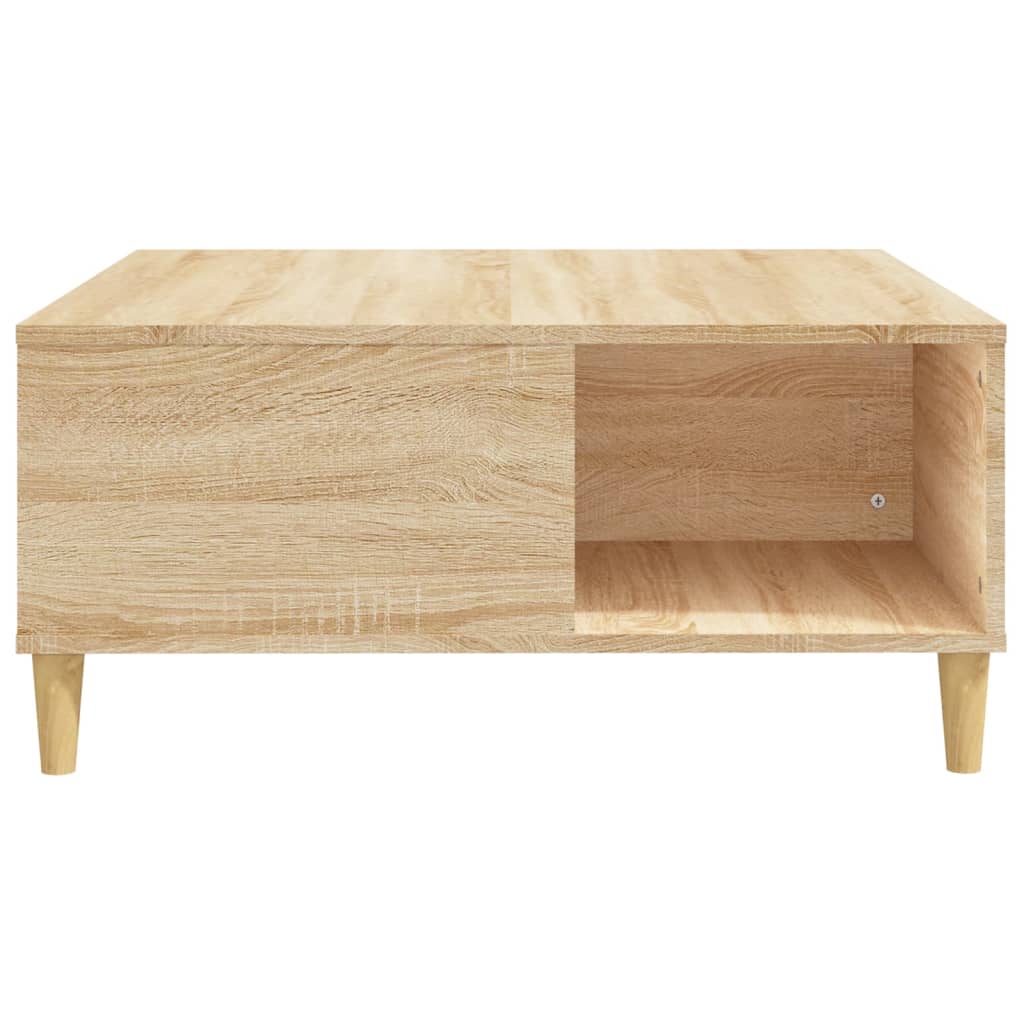 vidaXL Coffee Table Sonoma Oak 80x80x36.5 cm Engineered Wood