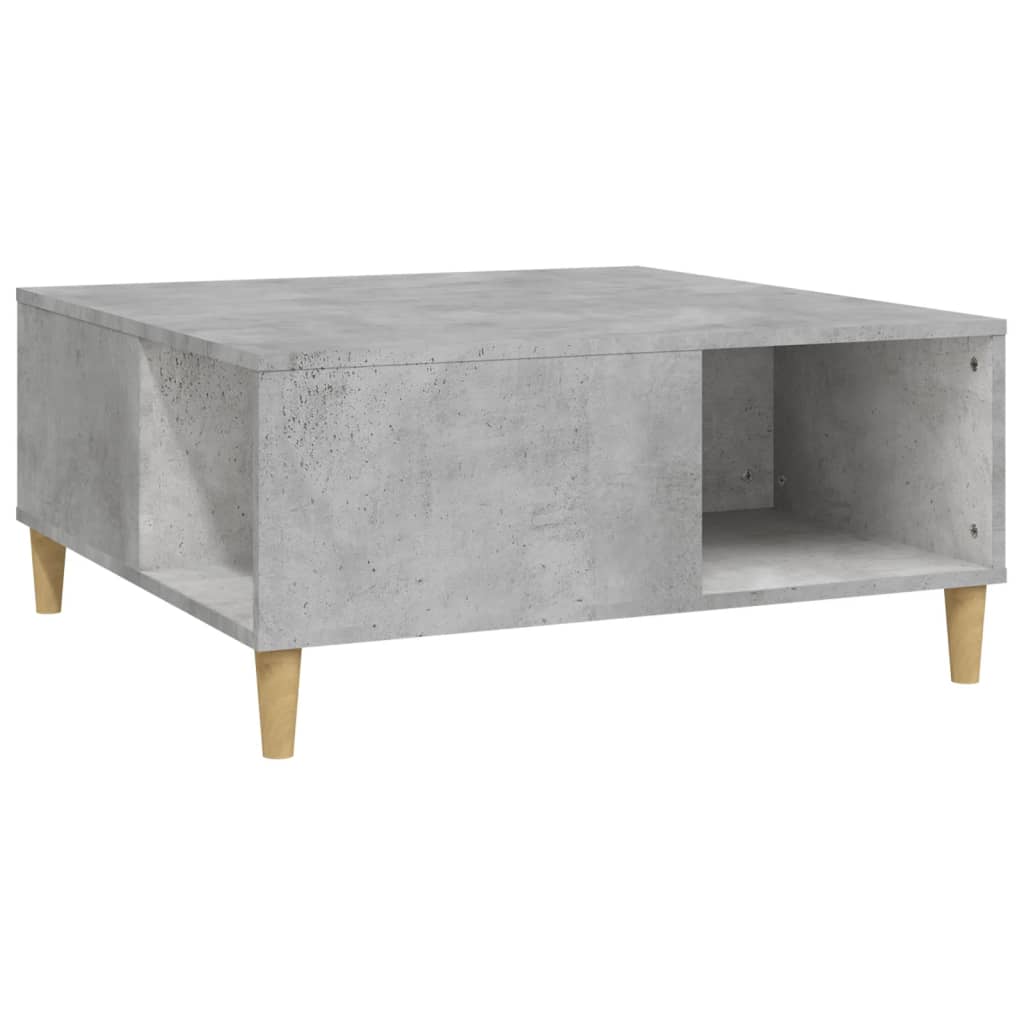 Table Basse Béton Gris 80x80x36,5 cm Bois D'ingénierie