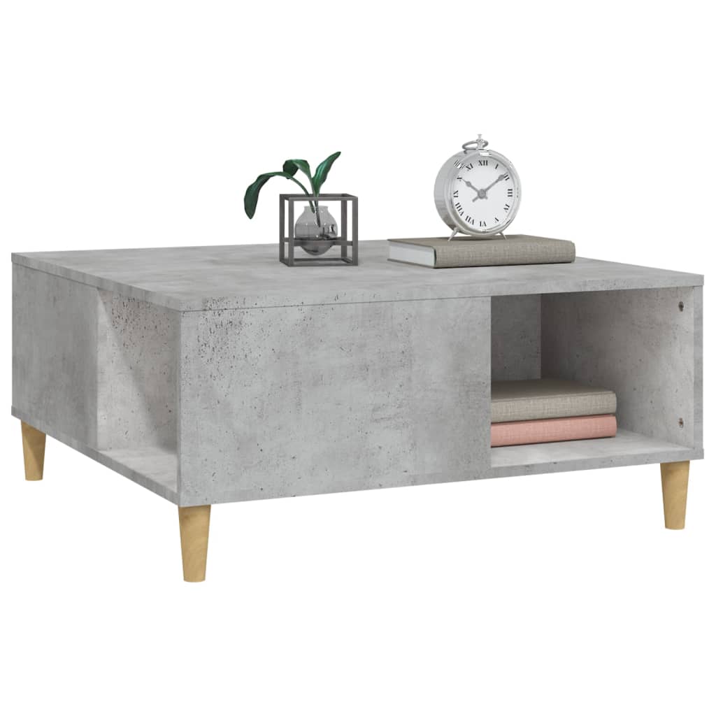 vidaXL Coffee Table Concrete Grey 80x80x36.5 cm Engineered Wood