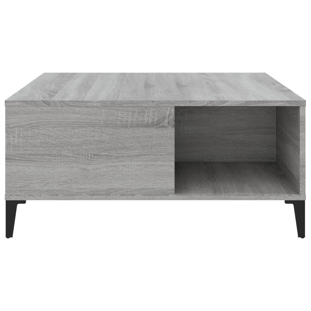 vidaXL Coffee Table Grey Sonoma 80x80x36.5 cm Engineered Wood