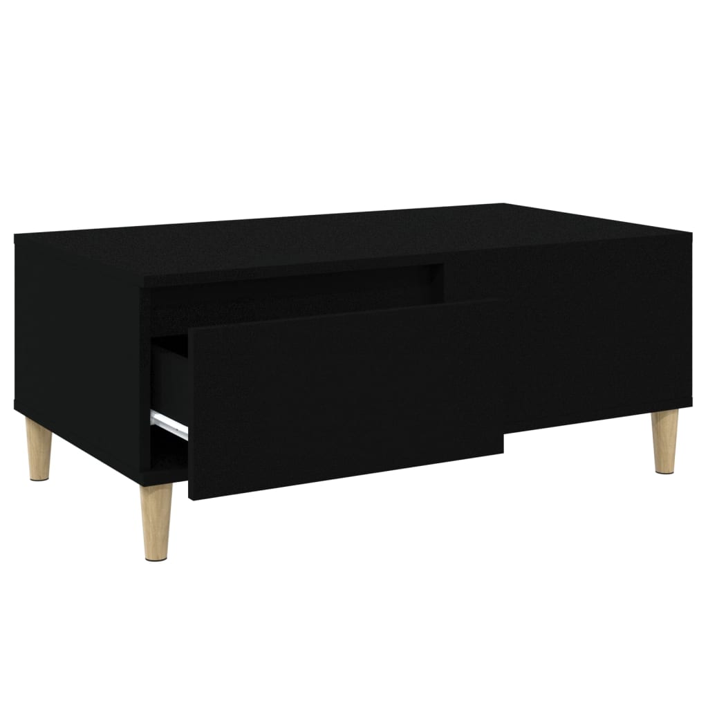 vidaXL Coffee Table Black 90x50x36.5 cm Engineered Wood