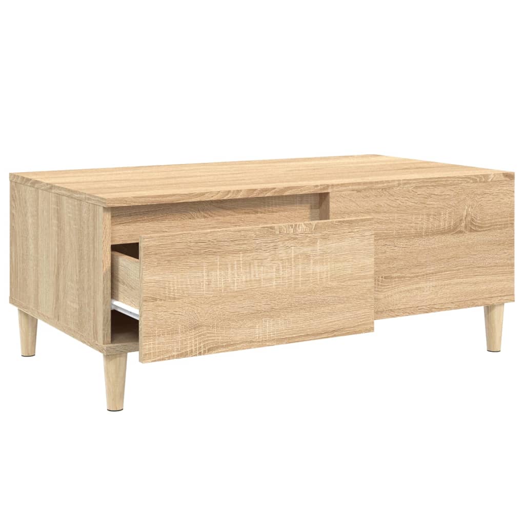 vidaXL Coffee Table Sonoma Oak 90x50x36.5 cm Engineered Wood