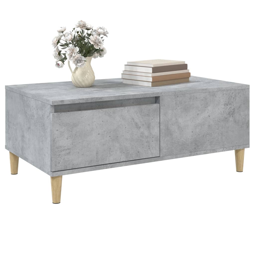 vidaXL Coffee Table Concrete Grey 90x50x36.5 cm Engineered Wood