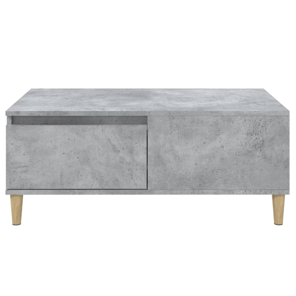 Table Basse Béton Gris 90x50x36,5 cm Bois D'ingénierie