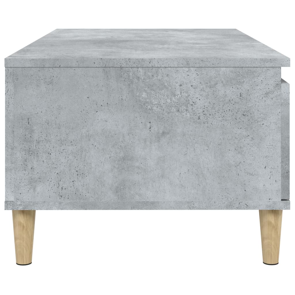 Table Basse Béton Gris 90x50x36,5 cm Bois D'ingénierie