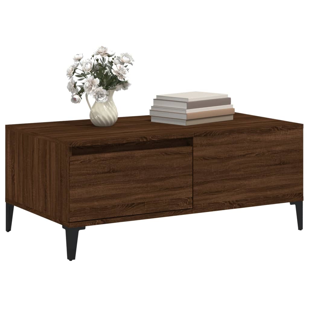 vidaXL Coffee Table Brown Oak 90x50x36.5 cm Engineered Wood