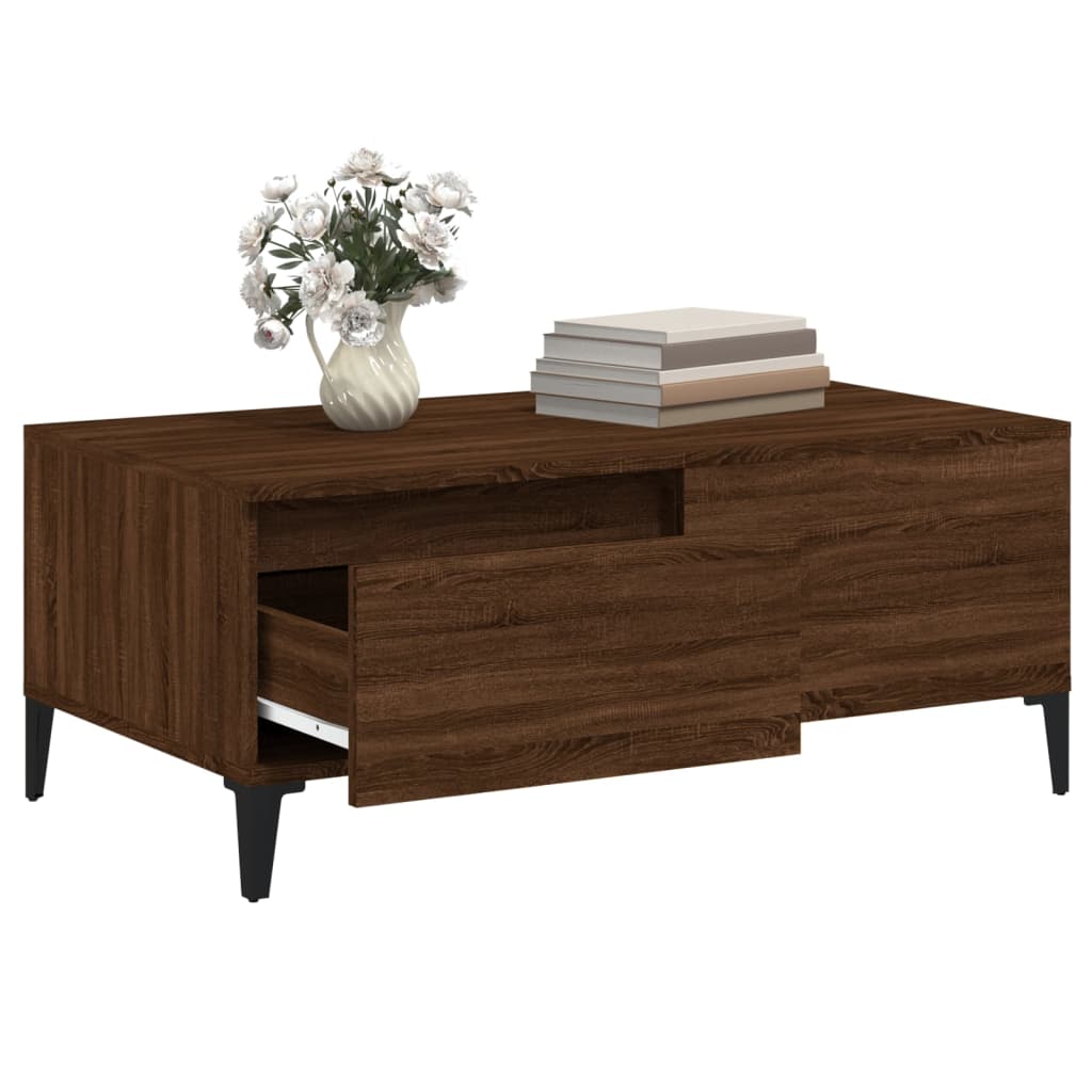 Salontafel Bruin Eiken 90x50x36,5 cm Engineered Wood
