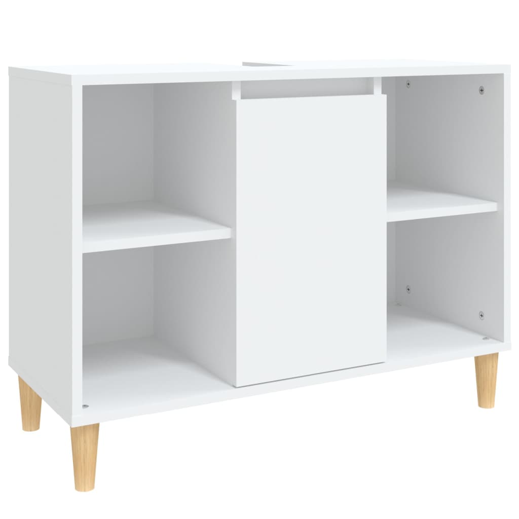 Meuble Lavabo Blanc 80x33x60 cm Bois D'ingénierie