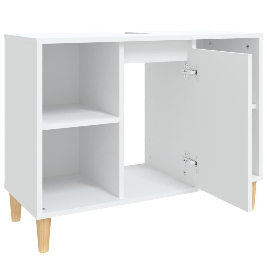 Meuble Lavabo Blanc 80x33x60 cm Bois D'ingénierie