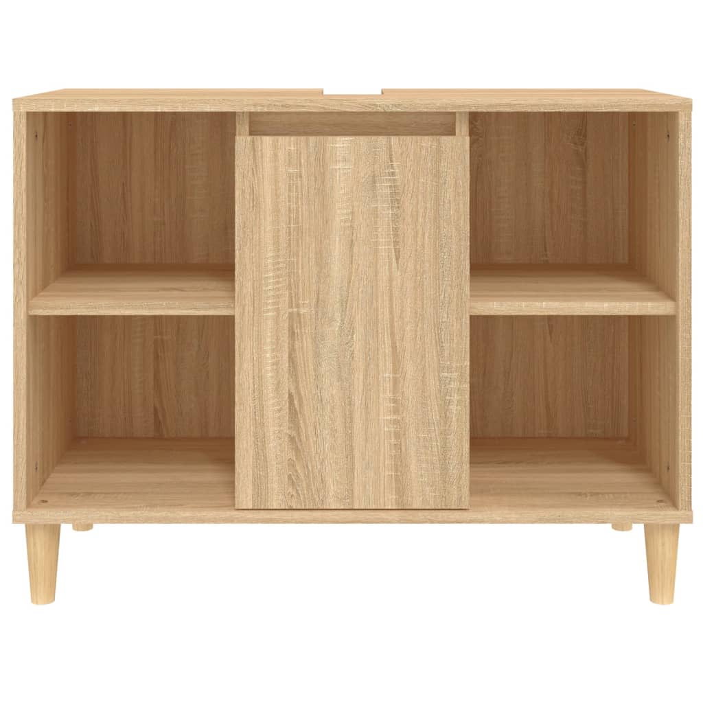 Meuble Lavabo Chêne Sonoma 80x33x60 cm Bois D'ingénierie