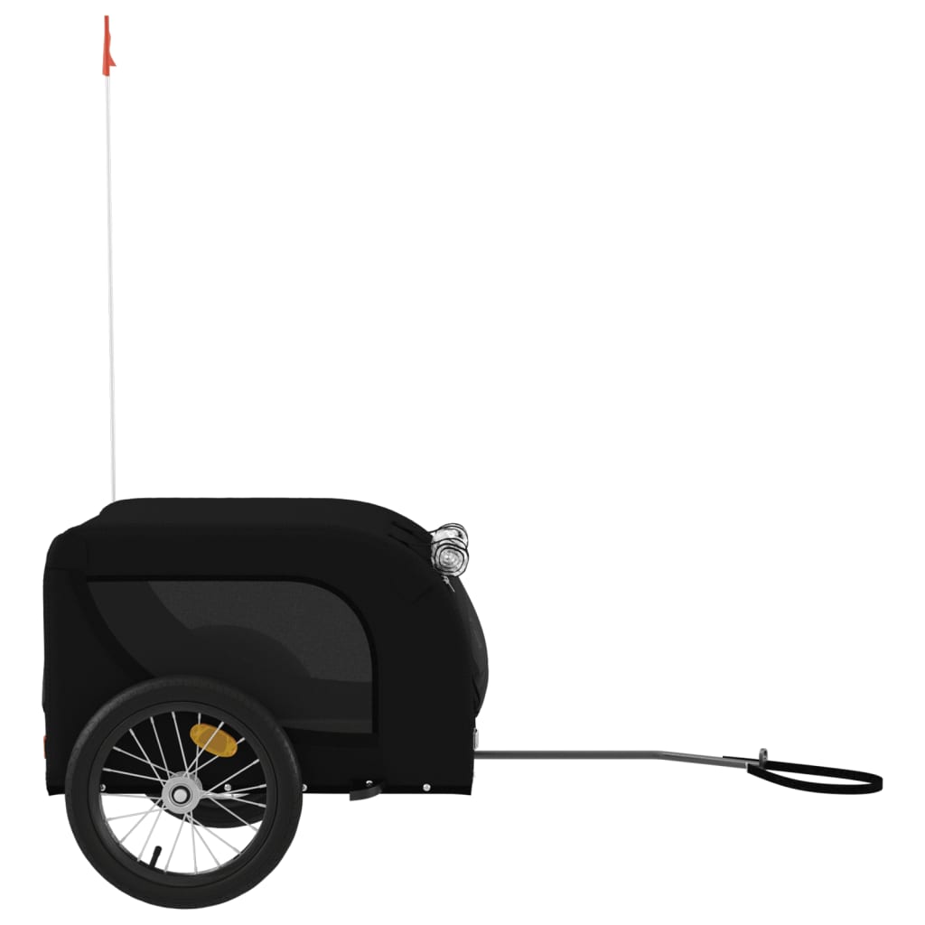 vidaXL Pet Bike Trailer Black Oxford Fabric and Iron