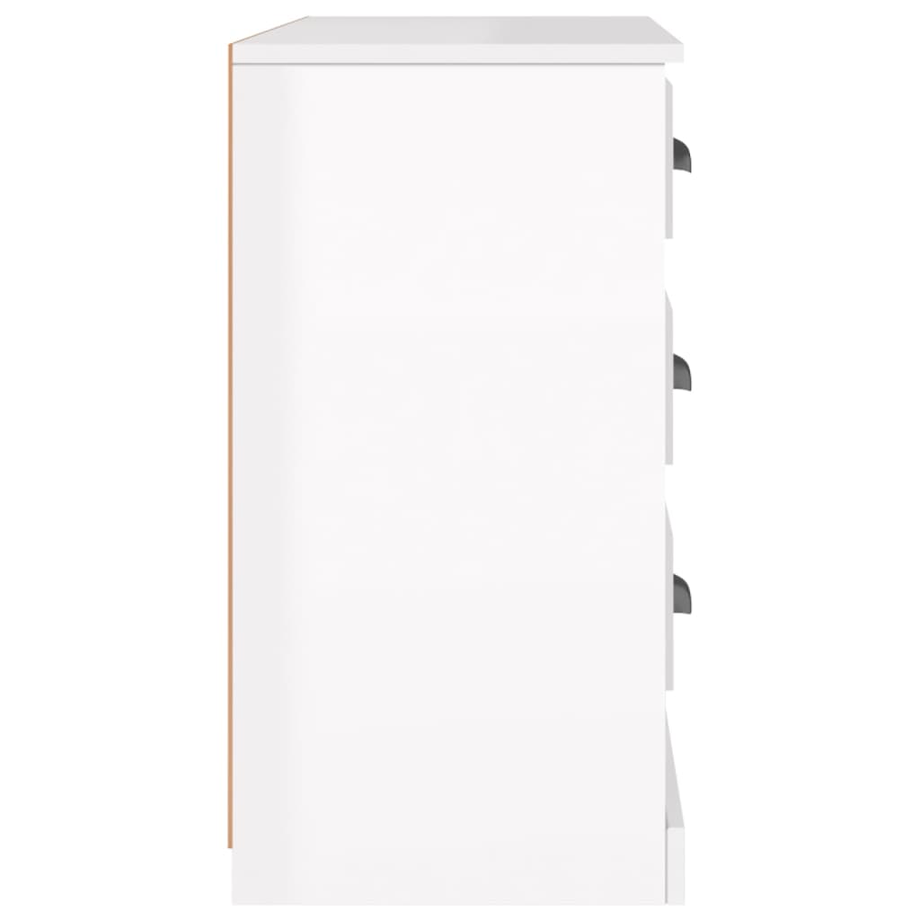 vidaXL Sideboard High Gloss White 104.5x35.5x67.5 cm Engineered Wood