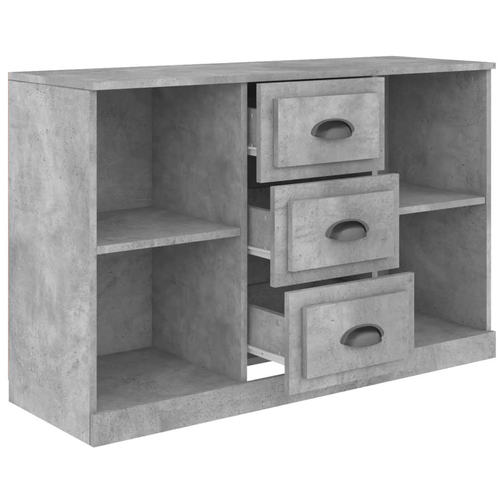 Buffet Béton Gris 104,5x35,5x67,5 cm Bois d'ingénierie