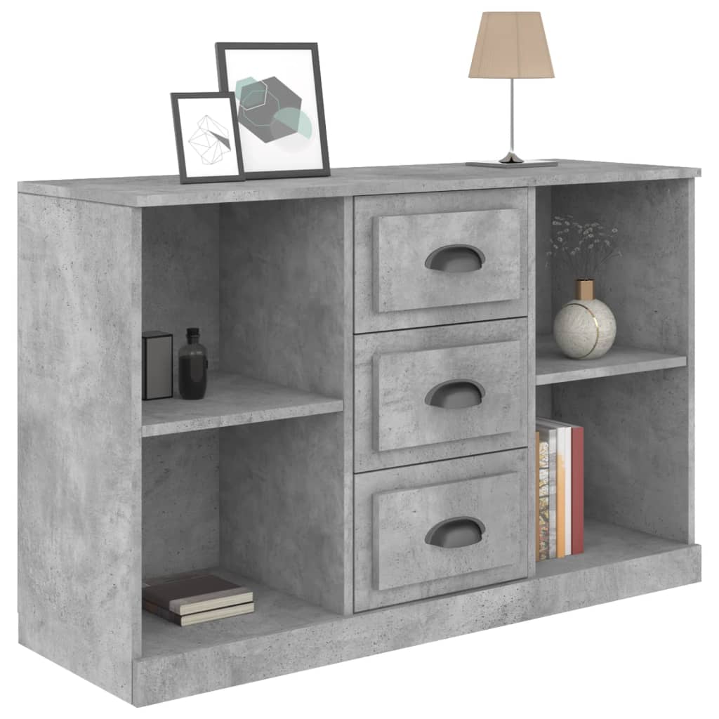 Buffet Béton Gris 104,5x35,5x67,5 cm Bois d'ingénierie