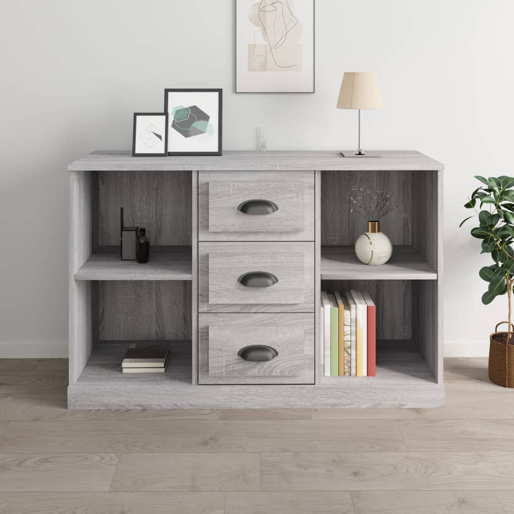 vidaXL Sideboard Grey Sonoma 104.5x35.5x67.5 cm Engineered Wood