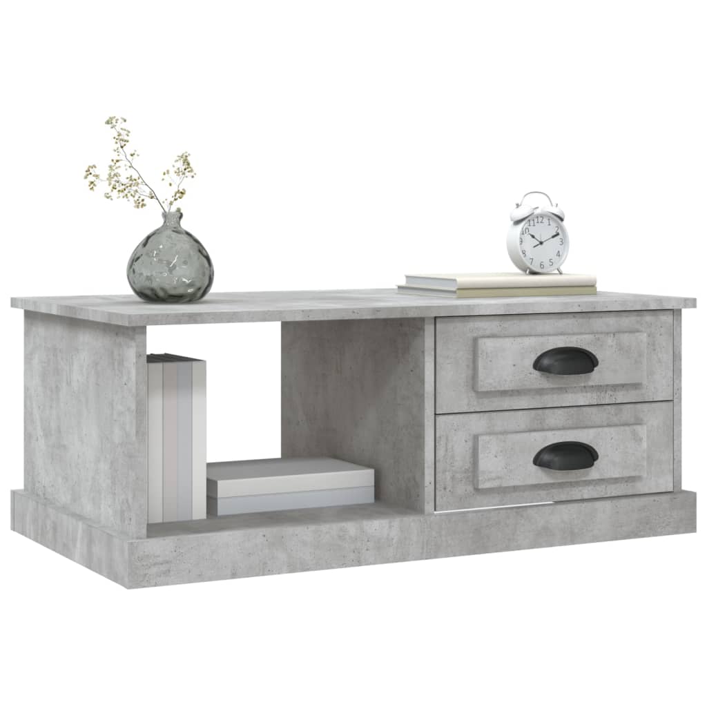 vidaXL Coffee Table Concrete Grey 90x50x35 cm Engineered Wood