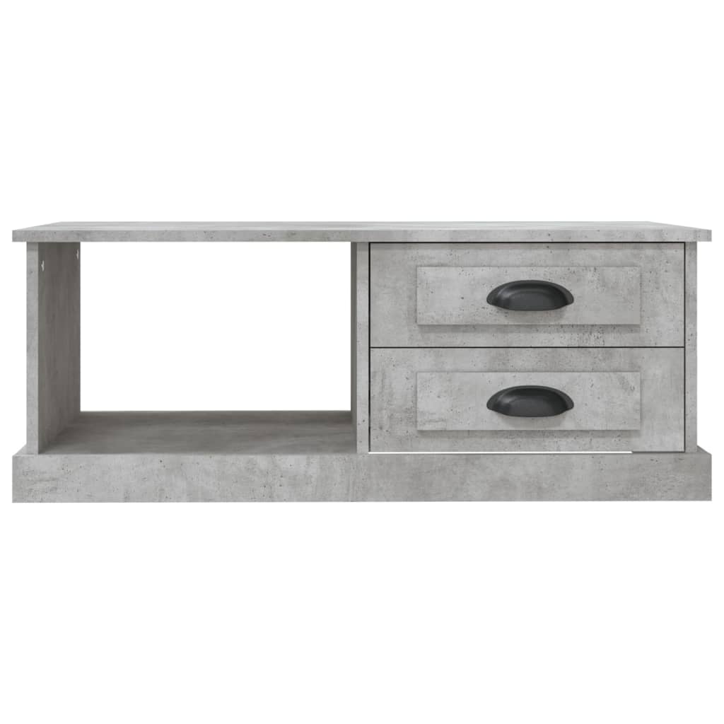 Table Basse Béton Gris 90x50x35 cm Bois D'ingénierie