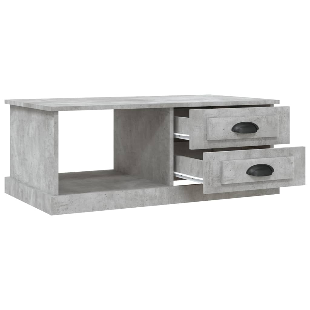 vidaXL Coffee Table Concrete Grey 90x50x35 cm Engineered Wood