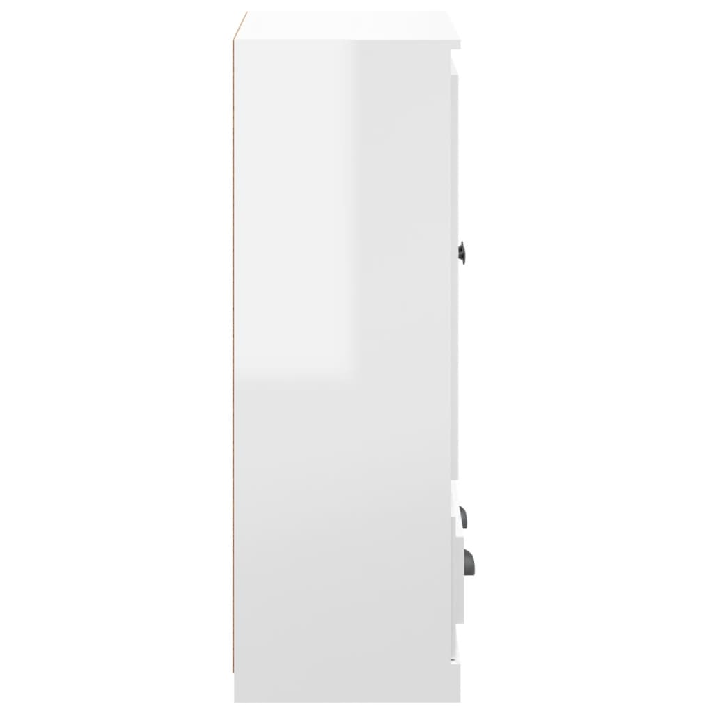 vidaXL Highboard High Gloss White 60x35.5x103.5 cm Engineered Wood