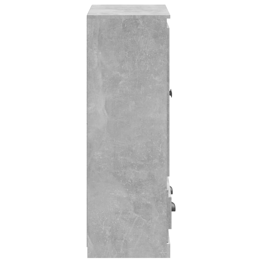vidaXL Highboard Concrete Grey 60x35.5x103.5 cm Engineered Wood