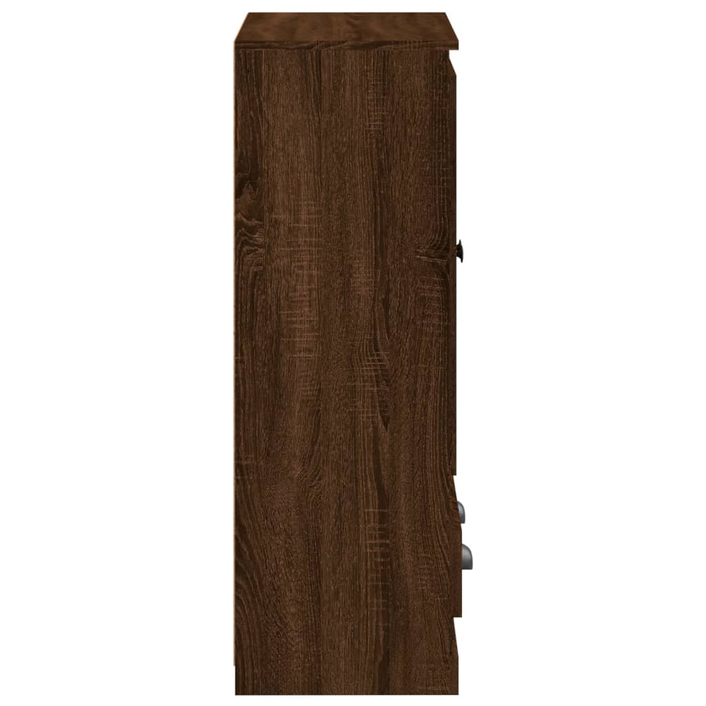vidaXL Highboard Brown Oak 60x35.5x103.5 cm Engineered Wood