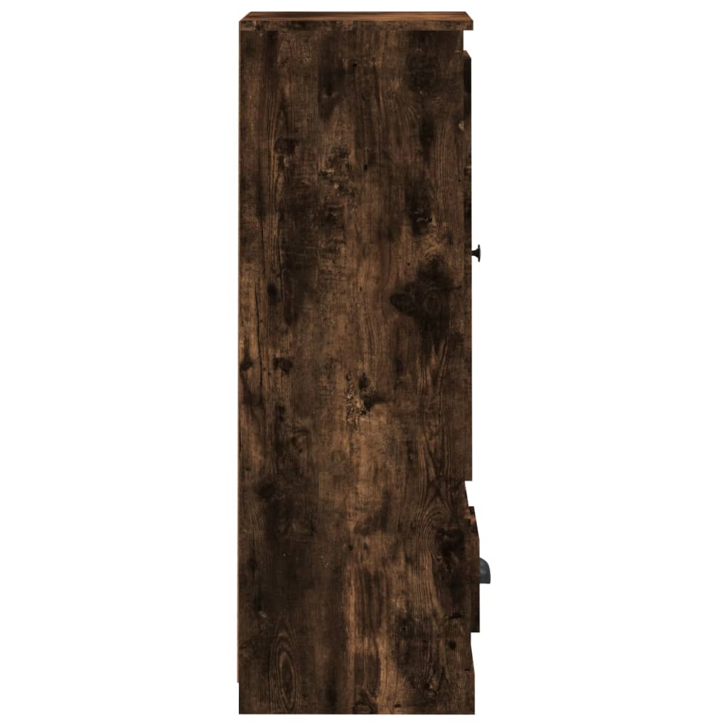 Highboard Smoked Oak 36x35,5x103,5 cm Engineered Wood