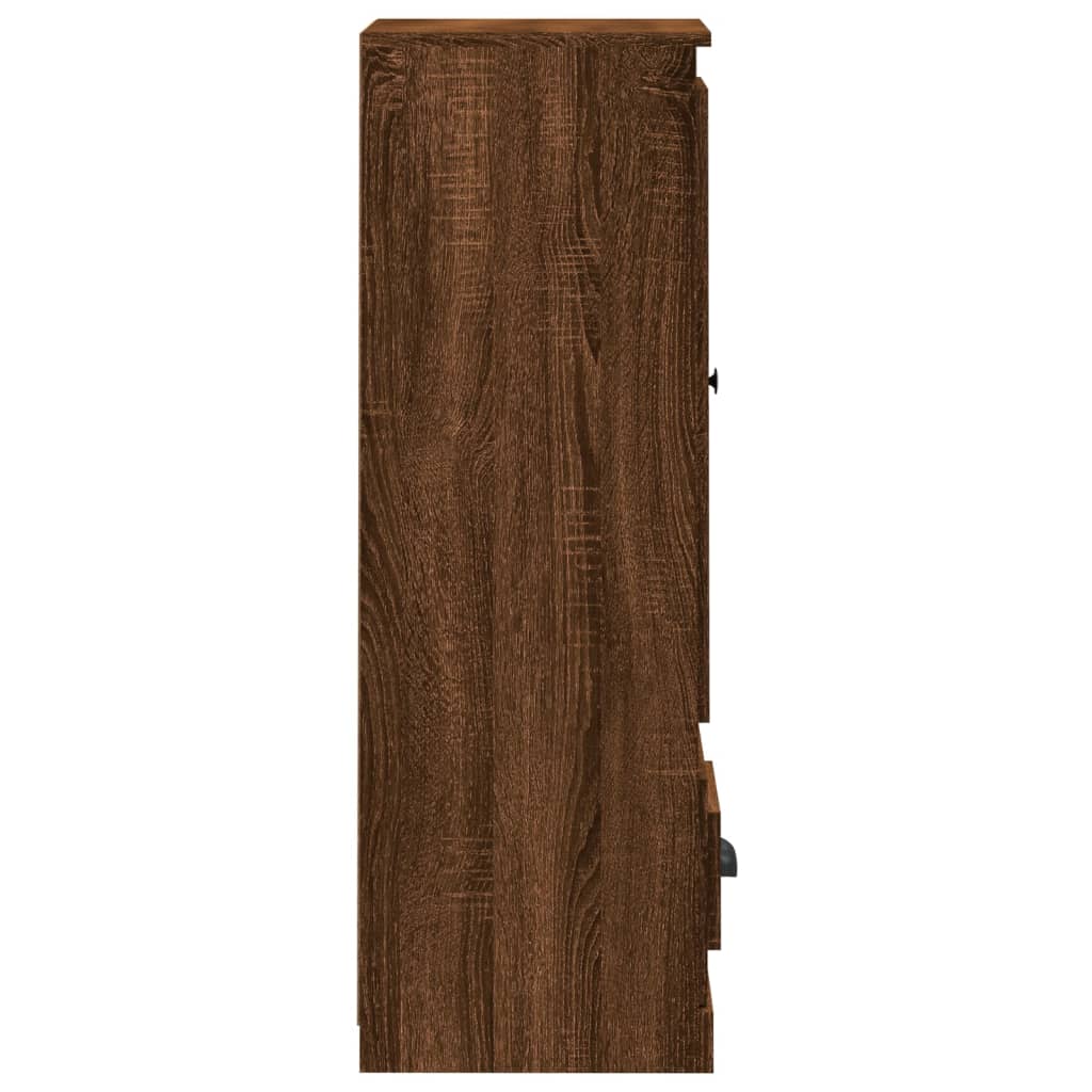 Buffet haut Chêne brun 36x35,5x103,5 cm Bois d'ingénierie