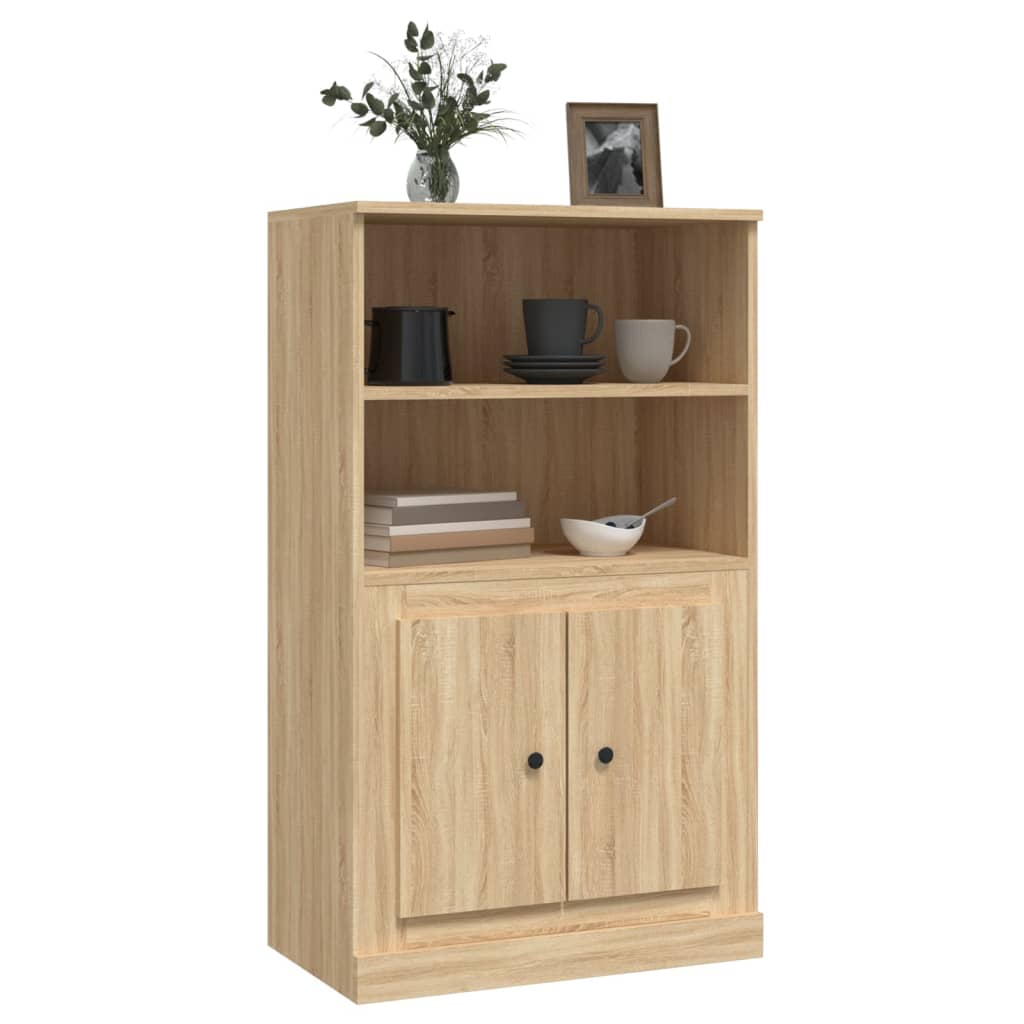 Buffet haut Chêne Sonoma 60x35,5x103,5 cm Bois d'ingénierie