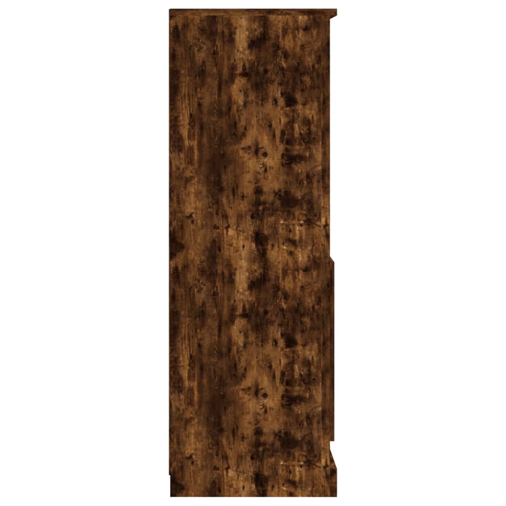 Highboard gerookt eiken 60x35,5x103,5 cm samengesteld hout