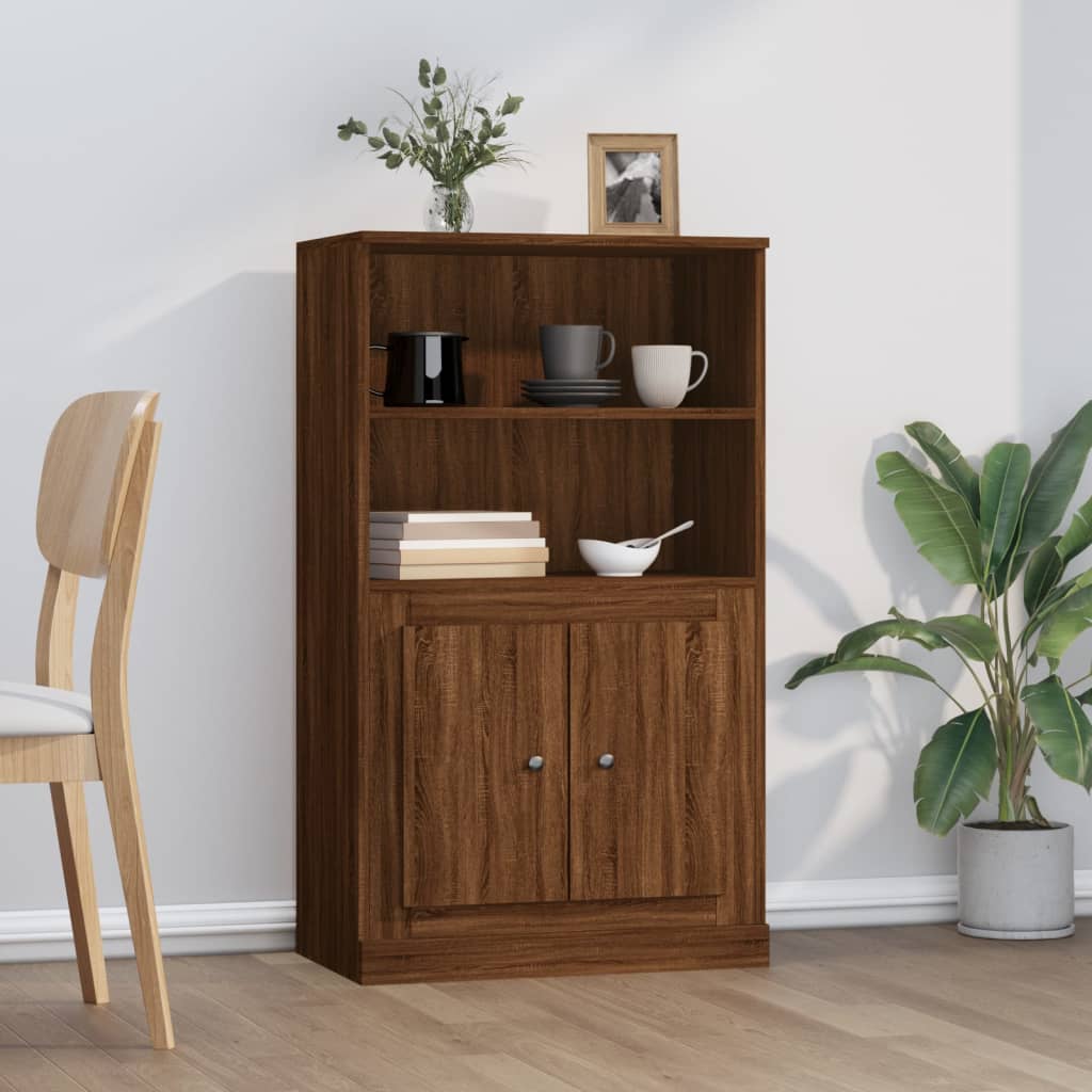 vidaXL Highboard Brown Oak 60x35.5x103.5 cm Engineered Wood