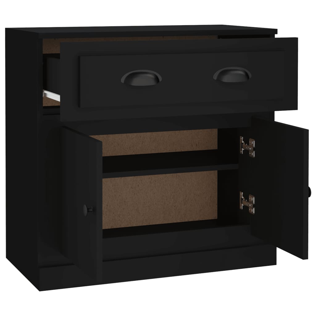 vidaXL Sideboard Black 70x35.5x67.5 cm Engineered Wood