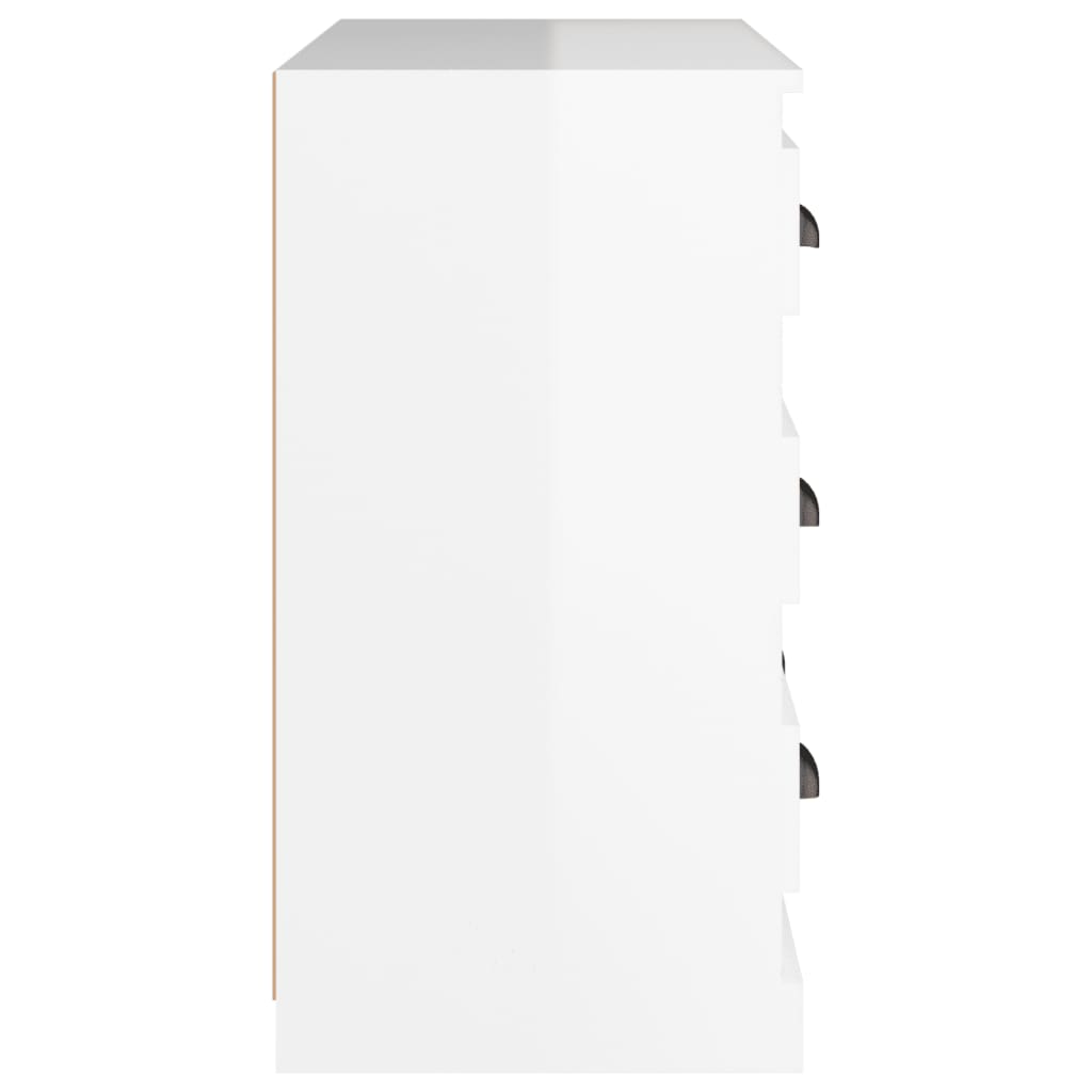vidaXL Sideboard High Gloss White 70x35.5x67.5 cm Engineered Wood