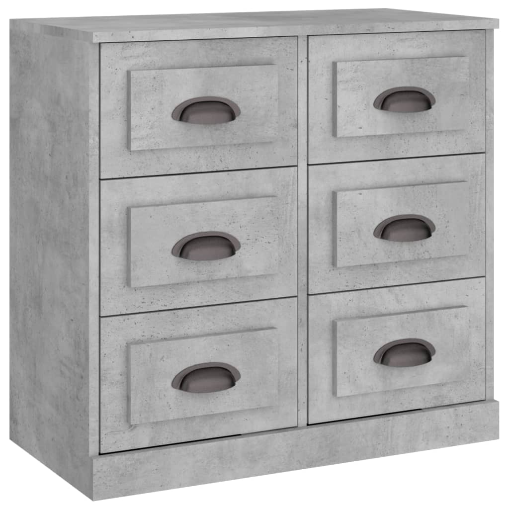 Buffet gris béton 70x35,5x67,5 cm bois d'ingénierie