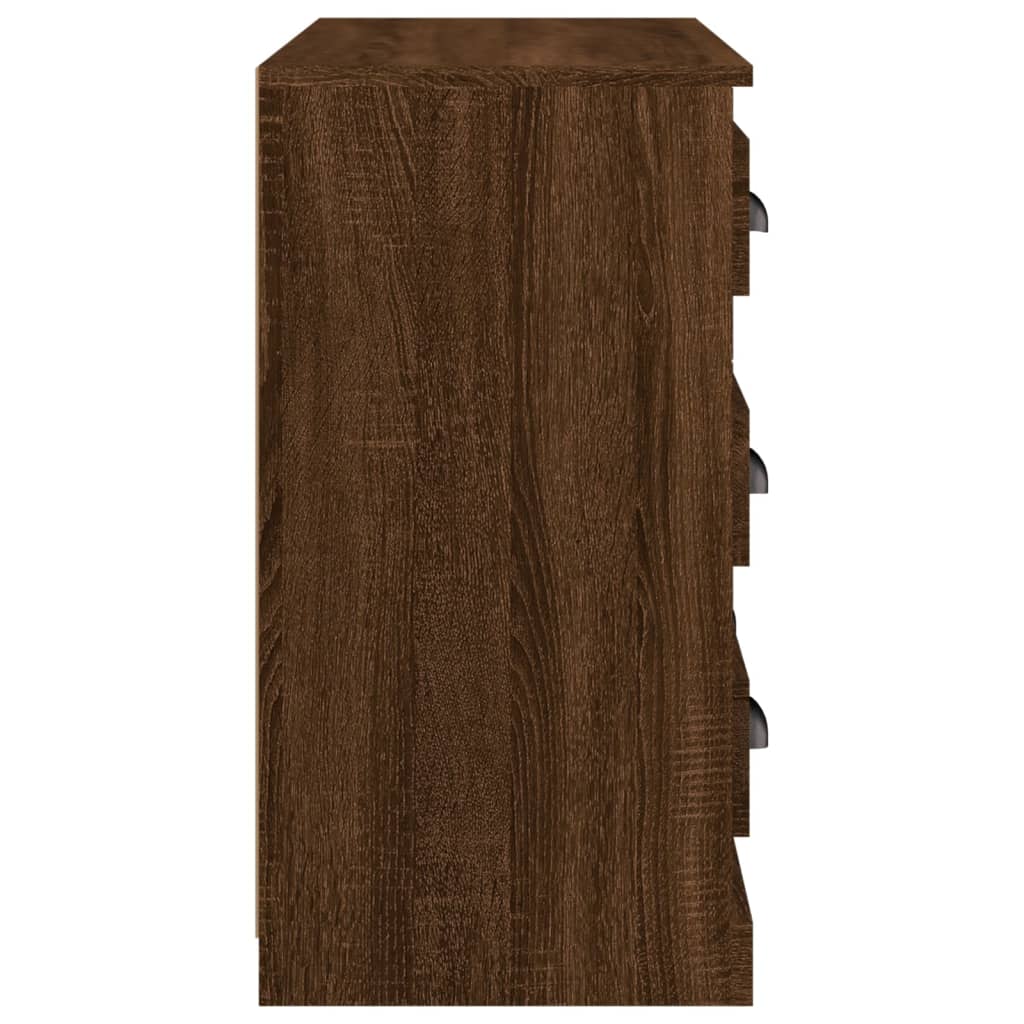 Buffet chêne brun 70x35,5x67,5 cm bois d'ingénierie