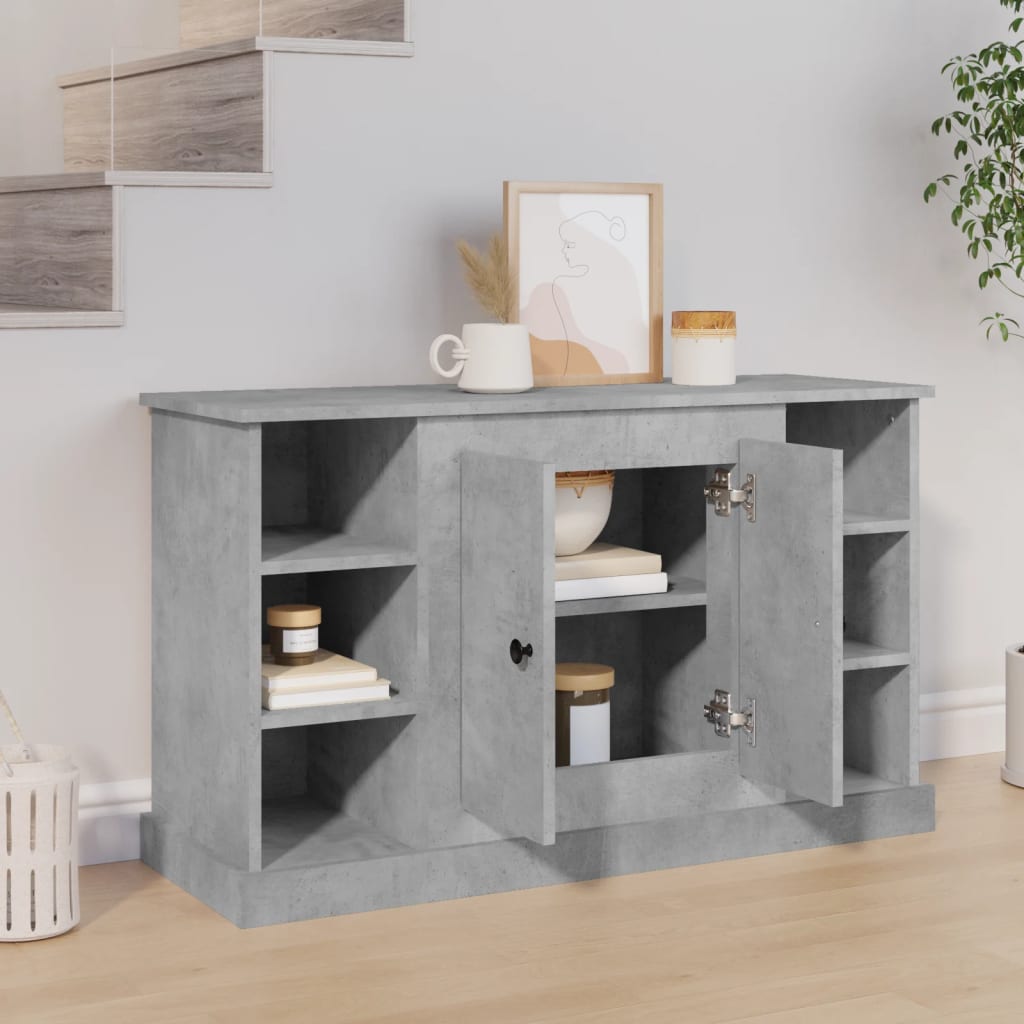 Buffet gris béton 100x35,5x60 cm bois d'ingénierie