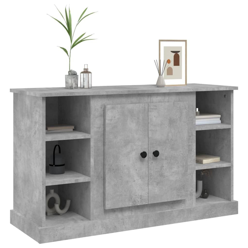 Buffet gris béton 100x35,5x60 cm bois d'ingénierie