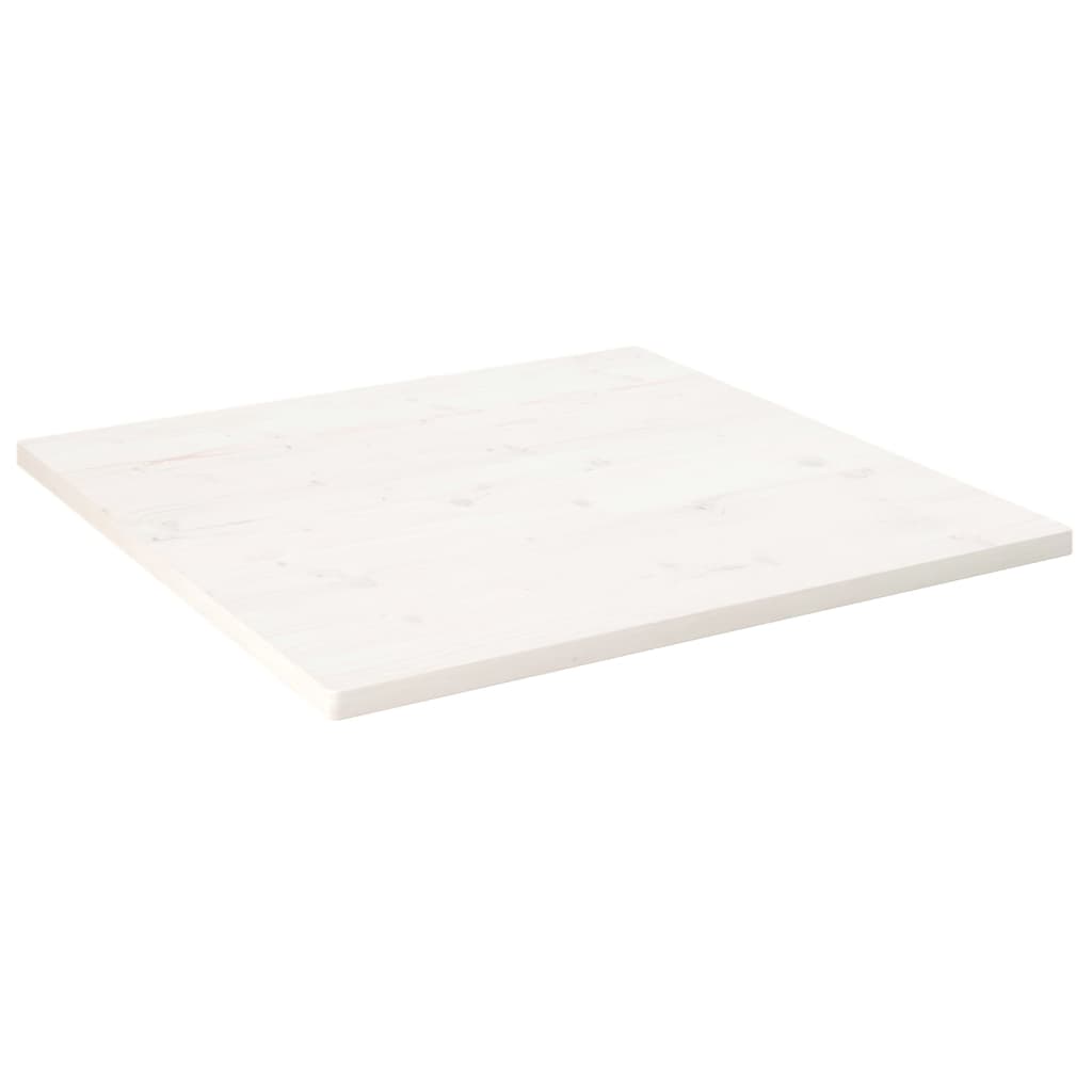 vidaXL Table Top White 80x80x2.5 cm Solid Wood Pine Square