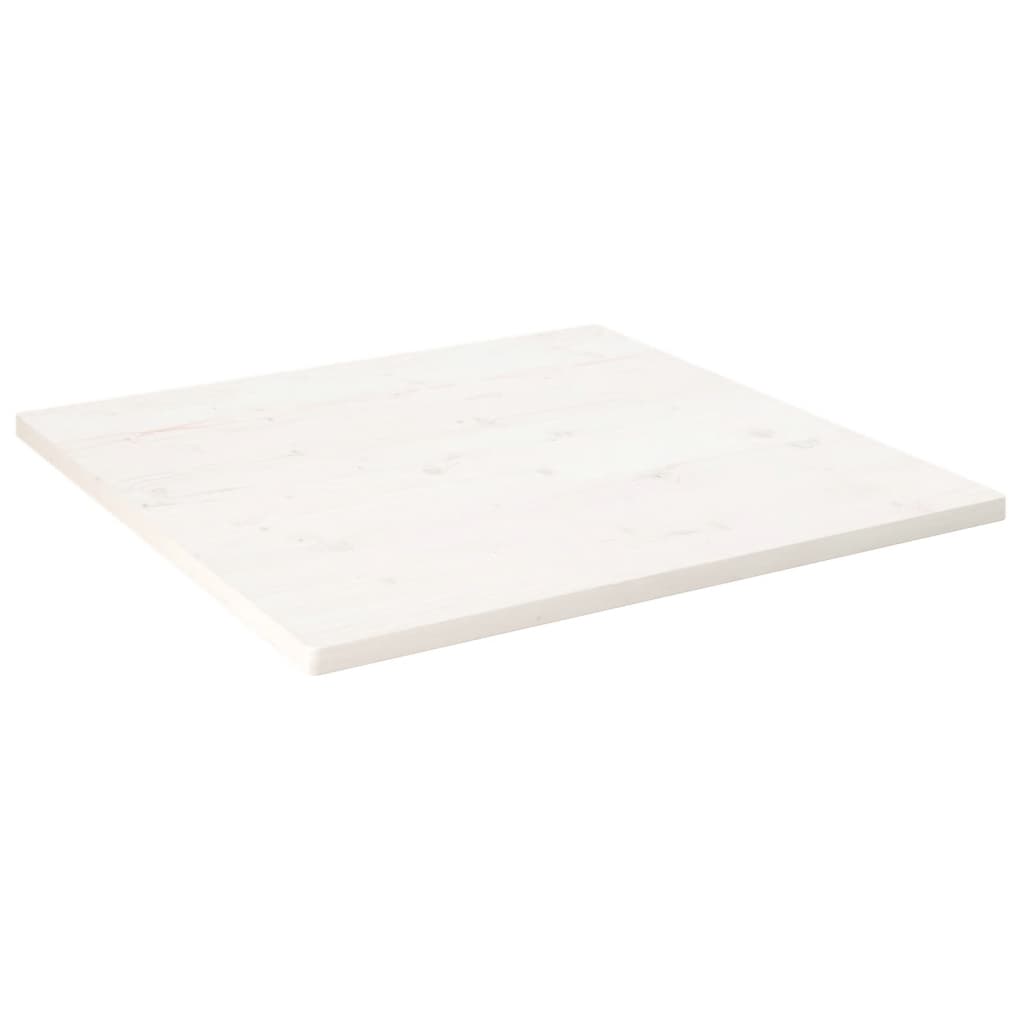 vidaXL Table Top White 90x90x2.5 cm Solid Wood Pine Square