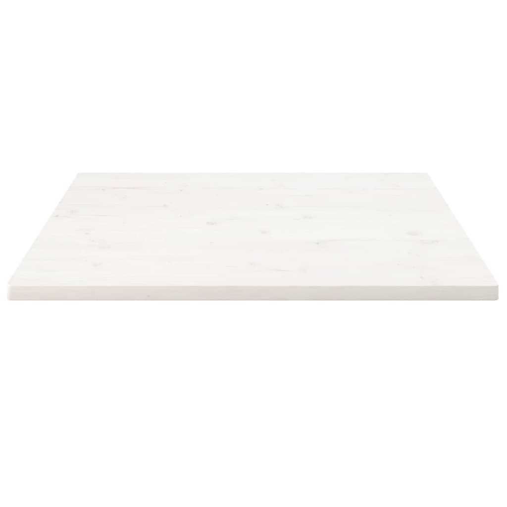 vidaXL Table Top White 90x90x2.5 cm Solid Wood Pine Square
